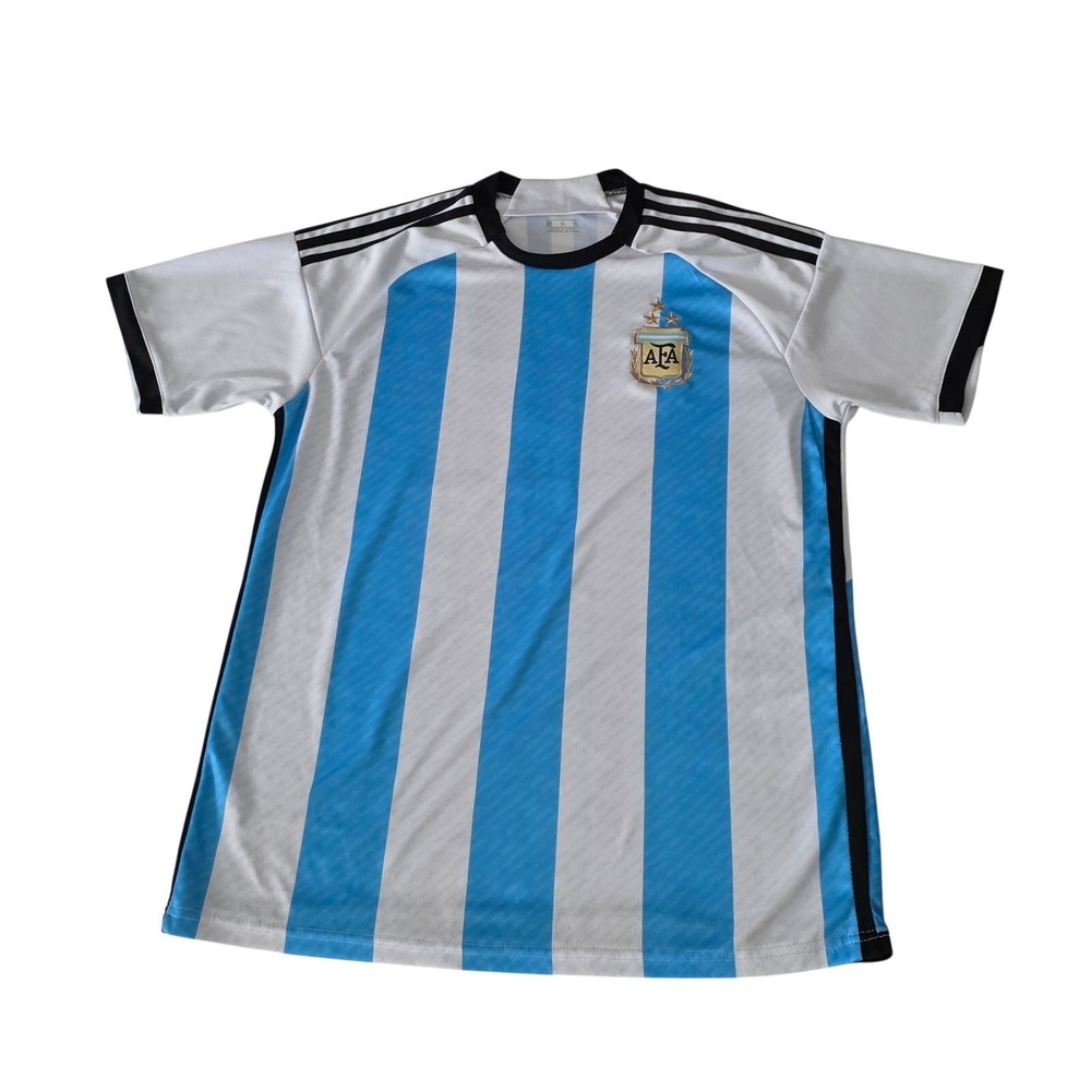 Argentina Soccer Jersey XL Embroidered AFA Patch No Brand Great Condition